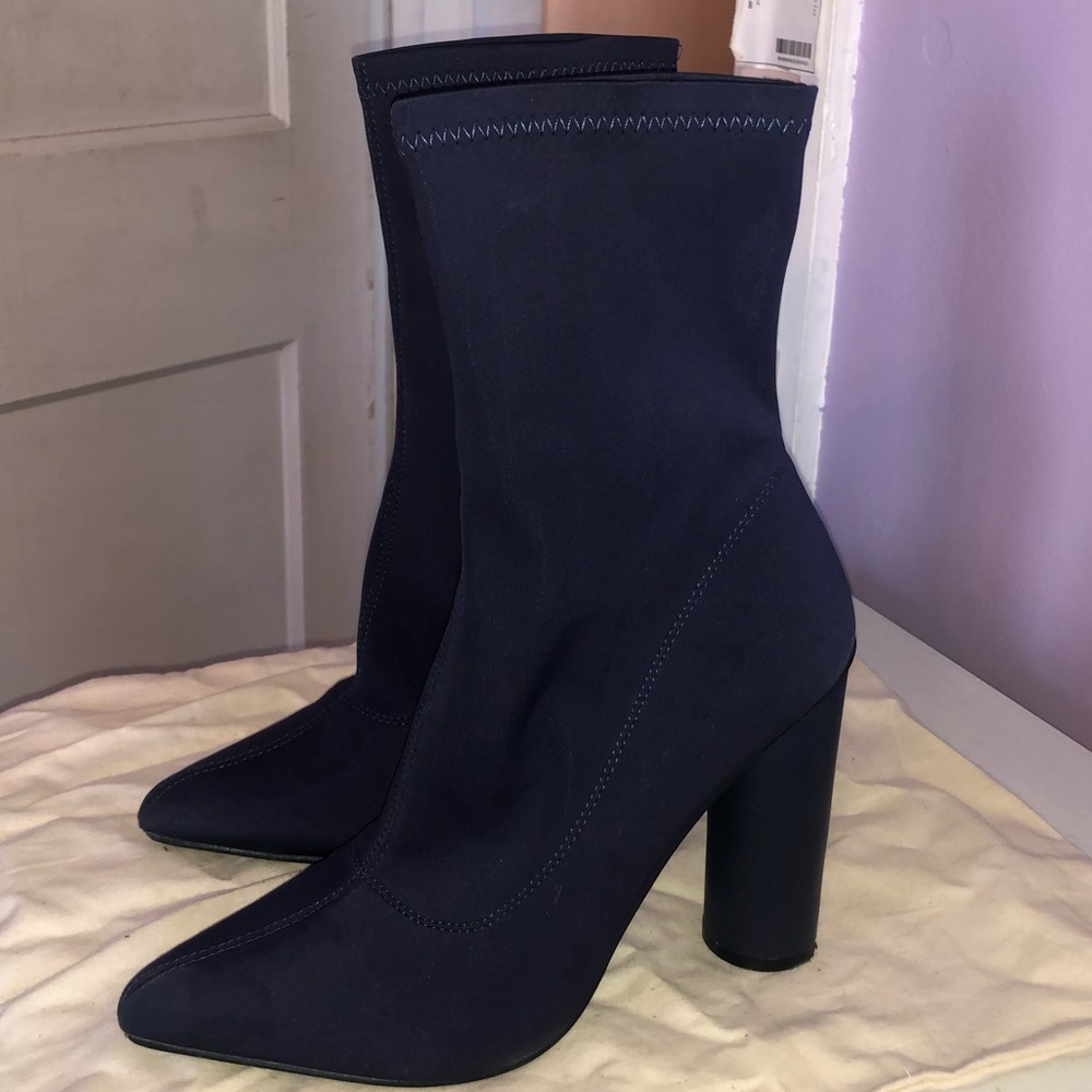 Navy Sock Boots
